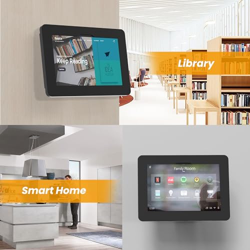 Tablet Wall Mount Compatible with Microsoft Surface Go 1 2 3 4 Anti Theft with Lock Tiltable Adjustable - BSW101BR - color: Black