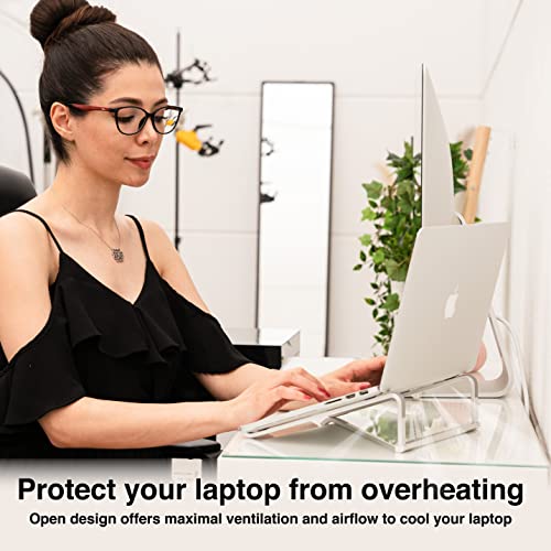 Portable Laptop Stand for 13"-18" Laptops, Anti-Slip Aluminium, Ideal for Gamers & Power Users