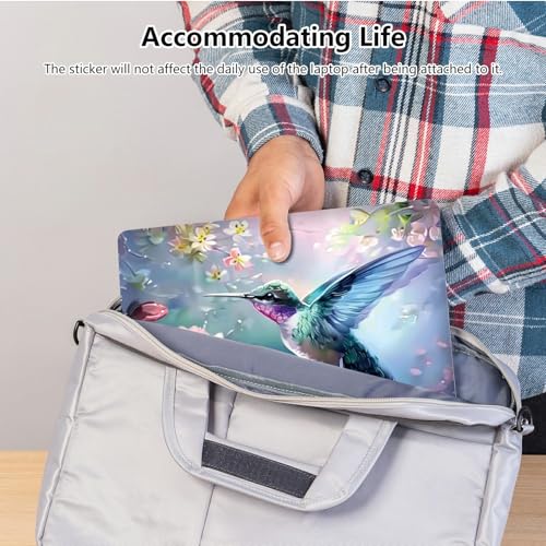 Universal Laptop Skin Sticker with 2 Wrist Pad Skins, Waterproof Scratch Resistant Vinyl Laptop Cover Decal, Cut to Fit for 11–15.6 Inch MacBook HP Dell Lenovo, Hummingbird Flowers - color: Hummingbird Flowers
