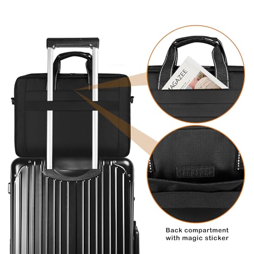 15.6-16.2 Inch Laptop Briefcase with Reinforced Shoulder Strap | Waterproof Messenger Bag for Men with Padded Handle, Business Travel Laptop Bag Compatible with Macbook Pro 16 inch - size: 15.6"-16"