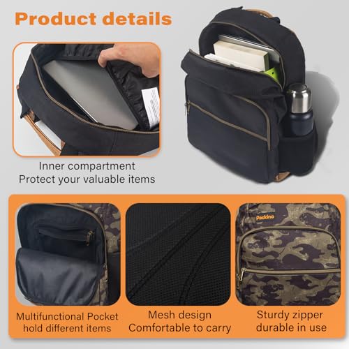 24L Travel Laptop Backpack, Business Anti Theft Slim Sturdy Large Laptops Backpack, Water Resistant College Computer Bag Gift for Men & Women Fits 17 Inch Notebook, Camouflage