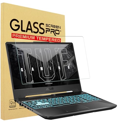 YINOVEEN 15.6 Inch Tempered Glass Screen Protector for ASUS TUF 15.6 Inch Gaming Laptop, ASUS VivoBook 15, ZenBook 15/ ZenBook Pro 15, Rog Zephyrus G15, TUF A15 F15 Laptop,9H,Scratch Resistant - color: Tempered Glass