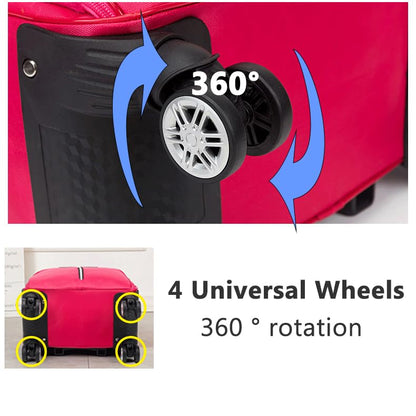 Rolling Laptop Bag, Lightweight Travel Trolley Luggage with 360° Spinner Wheels, Carry-On Wheeled Computer Tote