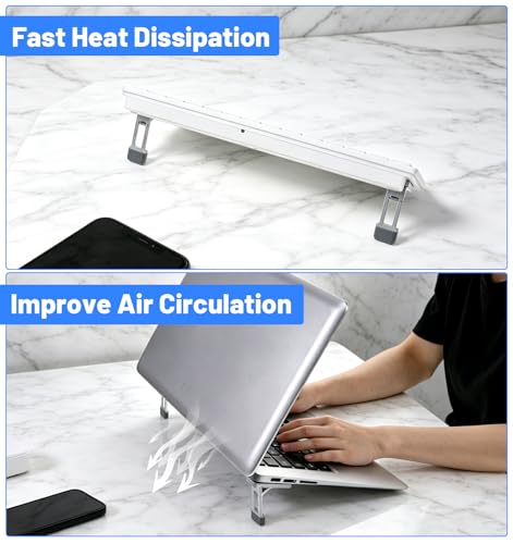 2 Pcs Keyboard Riser, Keyboard Tilt Stand with 3 Adjustable Angles | & Anti-Slip Pads, Zinc Alloy, Keyboards Feet Replacement, for Laptops & Keyboards