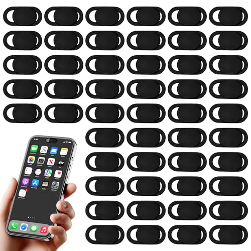 50 Pcs Webcam Cover Slide, Ultra-Thin Cell Phone Camera Cover | 0.023 Inch, Universal Durable, For Laptop, Smartphone, Computer, Protect Your Privacy and Security