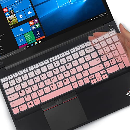 Keyboard Cover for 15.6" Lenovo ThinkPad E15 E580 E590 E595, ThinkPad L15 Gen 2 1 L580 L590 |ThinkPad 15 P51S P52 P52S P53 P72 P73 T15 T15p T570 T575 T580 T590 with Numeric Keypad US Layout -GPink - color: GradualPink