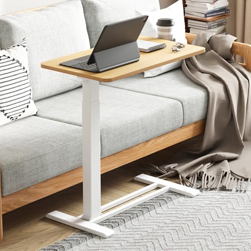 FLEXISPOT 32" Mobile Standing Desk Pneumatic Lift Computer Workstations | Computer workstation desk with hidden wheels,Laptop Rolling Cart for home office and small spaces.31.5"W x 15.7"D,Maple - color: Maple, size: 32x18