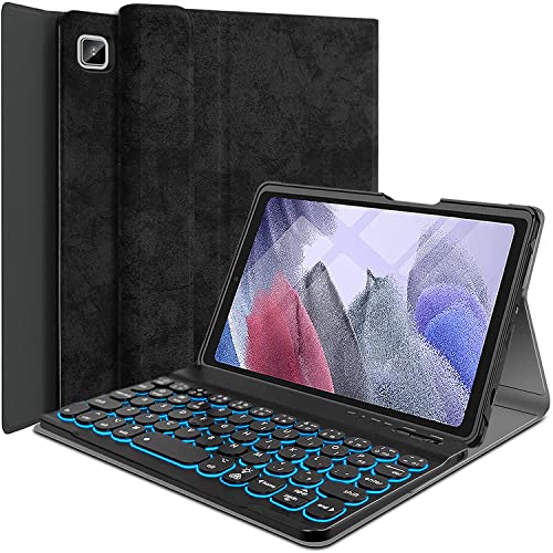 Backlit Keyboard Case for Samsung Galaxy Tab A7 Lite 8.7” 2021 (SM-T220/T225), Protective Cover Case with Detachable Wireless Keyboard for Galaxy Tab A7 Lite 8.7 Inch 2021 Release (Black)