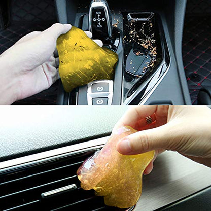 Moly Magnolia Cleaning Gel for Car, Universal Detailing Putty Gel Detail Tools Car Interior Cleaner, Removal Putty Cleaning Keyboard Cleaner for Car Vents, PC, Laptops, Cameras (Yellow) - color: Yellow