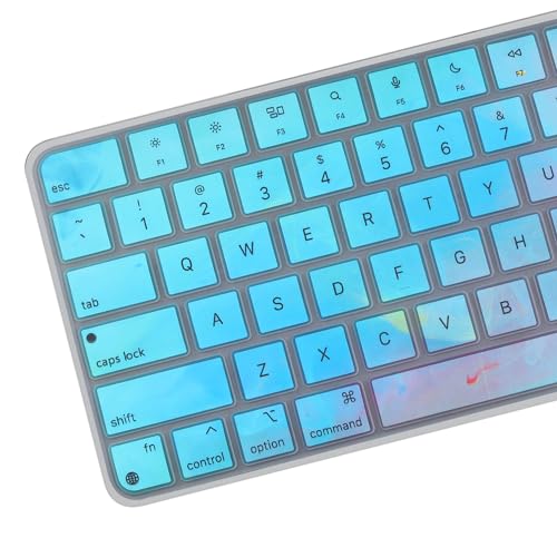 Colorful Keyboard Cover Skin for Apple Magic Keyboard A2449 A2450 MK293LL/A MK2A3LL/A, 2024/2023/2021 iMac All-in-One Desktop Keyboard, iMac 24 Inch with M4 /M3 /M1 Chip with Touch ID, US Layout - color: Colorful