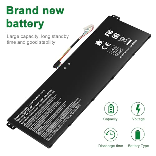 AP18C8K Laptop Battery Compatible with Acer Aspire 5 A514-52 A514-54 7 A715-42G Swift 3 SF314-42 SF314-57 SF314-57G SF314-58 SF314-59 Chromebook CB315-3H 314-C933 TravelMate P2 TMP215-52 A514-52-58U3 - size: 10.24*3.46*0.24inch