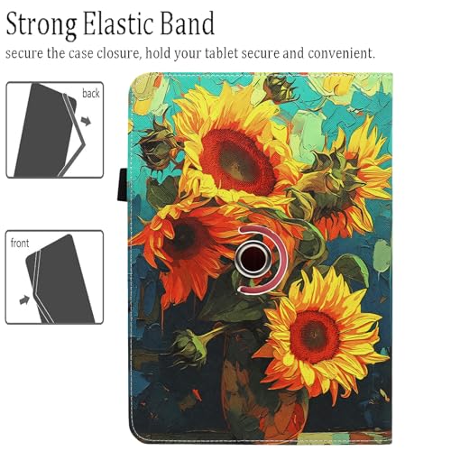 Universal 10 10.1 Inch Android Tablet Case, Dluggs 360 Degree Rotating Multi-Angle Viewing Stand Universal Case Cover for 10 10.1 and All 9.5-10.5 Inch Tablet, Art - color: Art