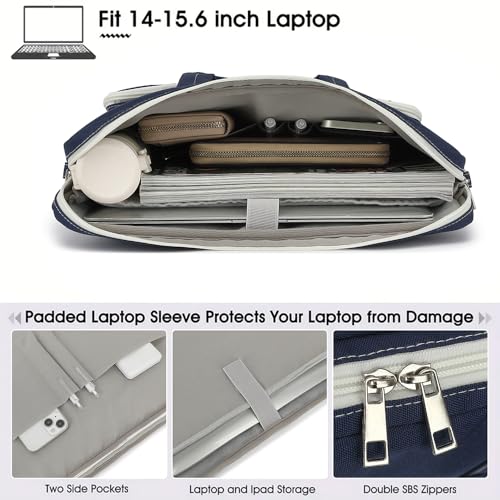 15-15.6 inch Laptop Shoulder Bag, for MacBook Pro 16, Hp Lenovo Dell 14 inch Waterproof Messenger Bag Case Sleeve (Dark blue) - color: Dark Blue, size: 15 inch/15.6 inch