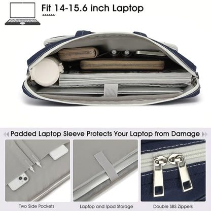 15-15.6 inch Laptop Shoulder Bag, for MacBook Pro 16, Hp Lenovo Dell 14 inch Waterproof Messenger Bag Case Sleeve (Dark blue) - color: Dark Blue, size: 15 inch/15.6 inch