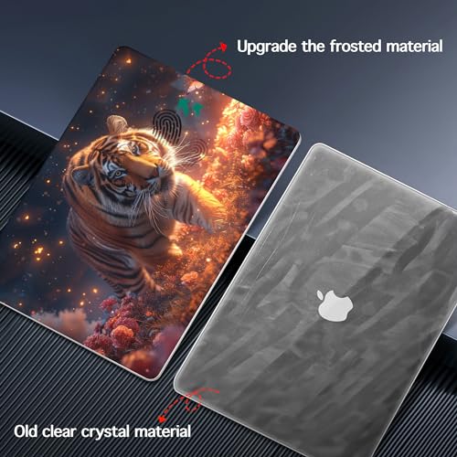 for 2026 MacBook Air 13-inch Laptop Case M5 2026 M4 2025 M3 2024 M2 2022 Release Model A3449 A3240 A3113 A2681, Hard Shell Cover for MacBook Air 13.6 inch, Dream Tiger - color: Dream tiger