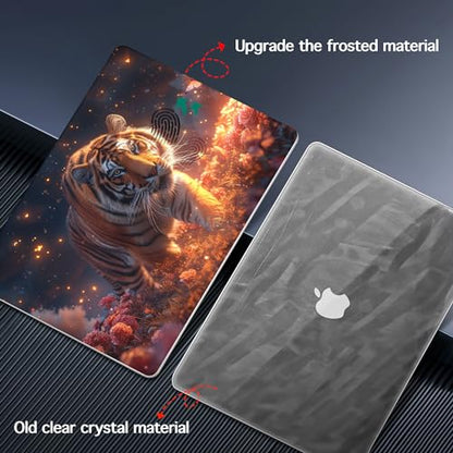 for 2026 MacBook Air 13-inch Laptop Case M5 2026 M4 2025 M3 2024 M2 2022 Release Model A3449 A3240 A3113 A2681, Hard Shell Cover for MacBook Air 13.6 inch, Dream Tiger - color: Dream tiger
