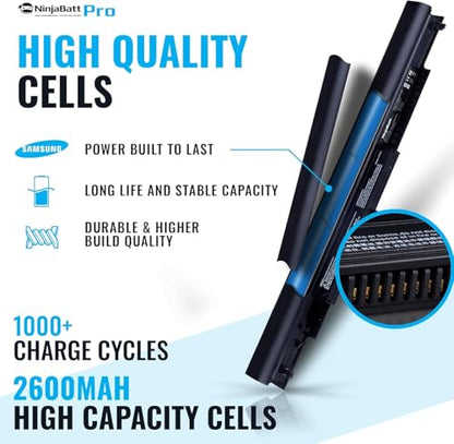 NinjaBatt 807956-001 Battery for HP HS04 HS03 807957-001 250 255 G5 | Fits 807612-421 HSTNN-LB6U 15-AY039WM 15-AY009DX 17-X061NR 15-BA009DX 15-AY041WM – 4 cells 2600mAh 14.8V 12-month warranty