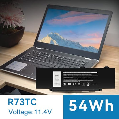 Futurebatt R73TC DR02P Battery Replacement for Dell Latitude 5540 5550 3340 3440 3450 3540 Precision 3590 3580 3480 3490 Series 2X1V9 GTG7N GRWKG KDM9P - size: R73TC 11.97×4.33×1.18 in