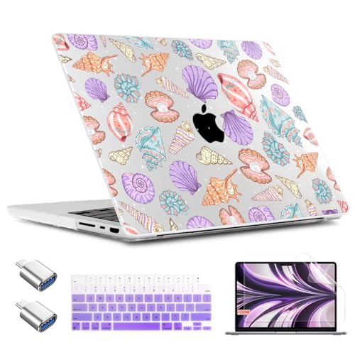 TWOLSKOO Compatible with M4 MacBook Pro 16 inch Case A3403 A3186 M3 A2991 M2 A2780 M1 A2485 Pro Max Chip, Plastic Hard Shell & Keyboard Cover & Type C Adapter & Screen Protector, Colorful Shells - color: Colorful Shells