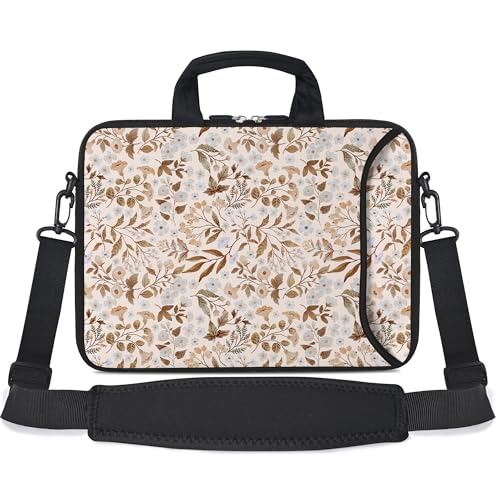 17 inch Laptop Shoulder Bag Carrying Case with Handle Fits 15.6/16/17/17.3/17.4 inch Laptop Notebook (Sicilian Flowers, 16-17.3 inch) - color: Sicilian Flowers