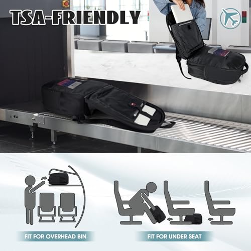 Travel Laptop Backpack, 17 Inch Extra Large Laptop Backpack with USB Charging Hole 45L Anti Theft Travel Backpack Water Resistant College Business Computer Bag Fit 17.3 Inch Laptop for Men Women Black - color: Black