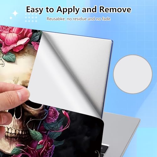 Universal Laptop Skin Sticker Decal for 11.6”12" 13" 13.3" 14" 15" 15.4" 15.6" Reusable Waterproof Scratch-Scratch Resistant Protective Vinyl Laptop Notebook Skin Stickers - Pink Rose Flower Skull - color: Pink Rose Flower Skull