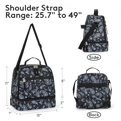 Tilami Rolling Backpack & Lunch bag for Kids 19 Inch Wheeled Bookbag for Boys & Girls for School & Travel,Diamonds - color: Diamonds