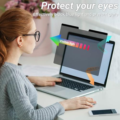 Magnetic Privacy Screen Protector for 14 Inch 16:10 Aspect Ratio Screen Anti-Spy, Anti-Glare, Anti-Blue Light Protection, Enhanced Screen Clarity & Scratch Guard - size: 14 inch