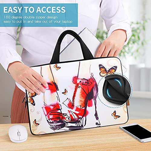 icolor 11 11.6 12 12.1 12.5 inch Laptop Carrying Bag Chromebook Case Notebook Ultrabook Handle Bag Tote Tablet Cover Neoprene Sleeve Laptop for Women Shoes - color: Girls Shoes