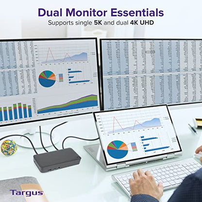 Targus USB C Docking Station Universal DV4K, USB C Laptop Docking Station Dual Monitor 2 HDMI, 65W Power Delivery, DisplayLink Works w/Operating Systems Like Windows, Mac, Android, iOS (DOCK310USZ) - size: Dual Monitor 4K, 5 Gbps, 65 Watt