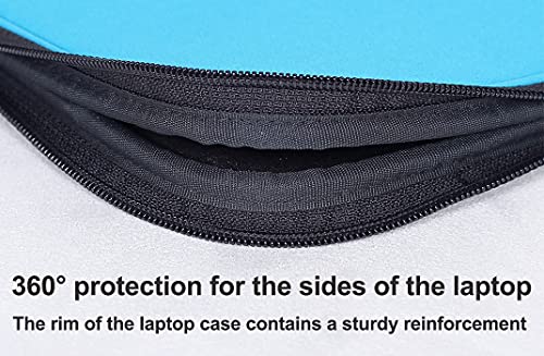 Laptop Sleeve 17.3 Inch Foldable Slim Case Lightweight Bag Notebook Computer Carrying Flip Cover (Blue) - color: Blue, size: 17.3 Inch