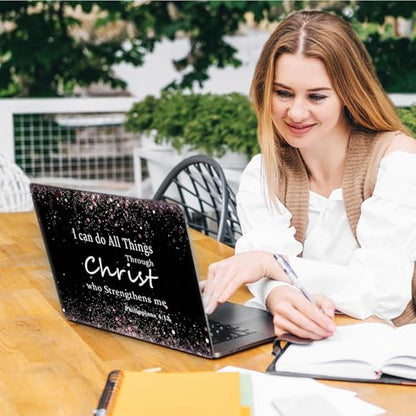 Laptop Skin Sticker Decal, Universal Reusable Vinyl Laptop Cover for 12" 13" 13.3" 14" 15" 15.4" 15.6" Notebook PC, Reusable Waterproof Scratch-Resistant with 2 Wrist Pads,Philippians 4-13 - color: Philippians 4-13