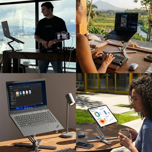 Model-X 3.0 Laptop Stand, Ladjustable Laptop Stand Desk, Ergonomic Laptop Stand Desk，360 Rotating Laptop Riser