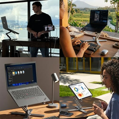 Model-X 3.0 Laptop Stand, Ladjustable Laptop Stand Desk, Ergonomic Laptop Stand Desk，360 Rotating Laptop Riser