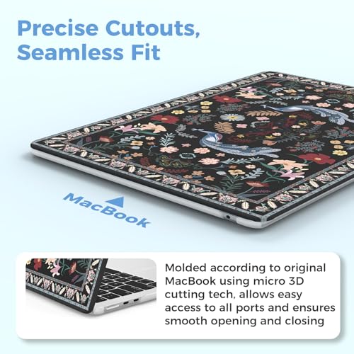iCasso for M4 MacBook Air 13 inch Case 2026 2025-2022 M3 M2 Model A 3240 A3113 A2681, Sturdy Protective Hard Shell Case for Mac Air 13.6", Keyboard Cover + Screen Protector,Peacock Black - color: Peacock Black