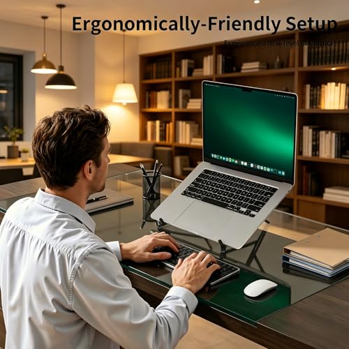 4-in-1 Foldable Laptop Stand with N52 MagSafe Magnetic Phone Holder, Silver Aerospace Aluminum Portable Desk Tripod Mount, Compatible with MacBook Pro iPad for Travel Vlogging - color: Grey