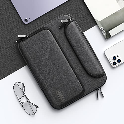 MoKo 13-14 Inch Laptop Sleeve Bag with Double Pockets | Fits Mac Air 13-inch M5, Mac Neo A18 Pro, MacPro 14-inch M5/M4/M3/M2/M1 and Mac Air 13-inch, Black & Gray - color: Black & Gray, style: 13-14 Inch