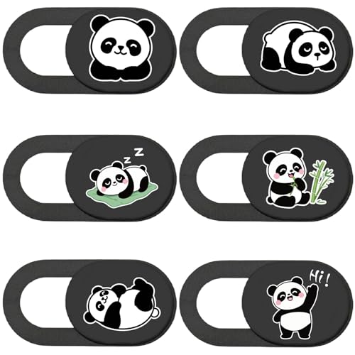 Panda Camera Cover Slide Cute Animal Design Privacy Camera Blocker Protector for Laptop Desktop Tablet Phone Notebook Mini PC Accessories for Home Office Travel Use Secure Durable Cover - color: Panda-1