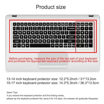 Ultra Thin Keyboard Cover Protector, Compatible with Laptop Notebook 13" 14" 15.6" 16" 17" inch Universal Silicone Keyboard Protector Skin Waterproof Dustproof (Transparent,for 15"-17.6") - size: For 15-17.6 inch laptops