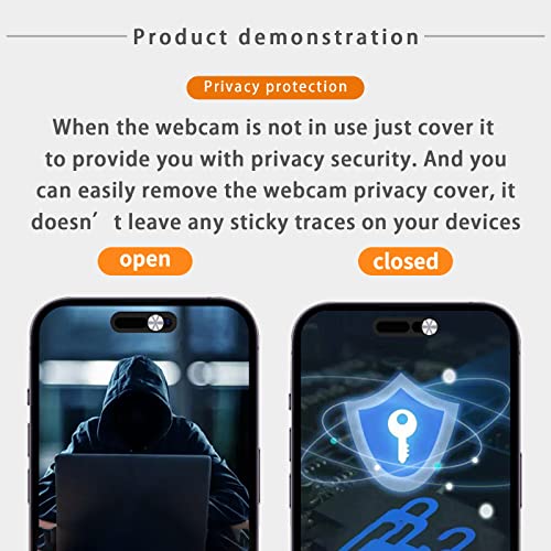 Front Camera Cover,Webcam Cover Compatible for iPhone 14Pro/14 Pro Max,Protect Privacy and Security,Not Affect Face ID, Strong Adhesive-2 Pack-Silver - color: Silver