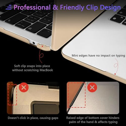 MEEgoodo for MacBook Air M5/M4/M3/M2 13 inch Case 2026-2022, Fit Model A3449/A3240/A3113/A2681, Flexible Case for MacBook Air 13.6 inch with TPU Keyboard Cover & Webcam Cover & OTG Adapter, Peach Fuzz - color: Peach Fuzz