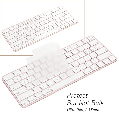 Keyboard Cover for New M4 iMac Magic Keyboard (Model A3118/A2449, Touch ID Version, w/o Numeric Key) - Ultra Thin, Protective and Clear Keyboard Cover Protector Skin - color: A2449 (Touch ID & Short Model )