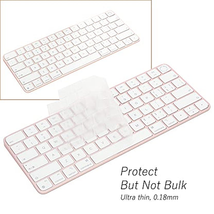 Keyboard Cover for New M4 iMac Magic Keyboard (Model A3118/A2449, Touch ID Version, w/o Numeric Key) - Ultra Thin, Protective and Clear Keyboard Cover Protector Skin - color: A2449 (Touch ID & Short Model )