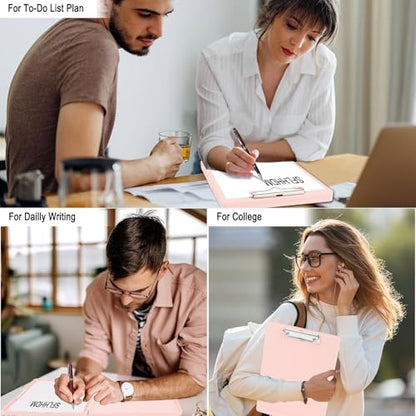 SFLHHDM Clipboards with Storage, Storage Clipboard with Low Profile Clip, A4 Binder Clipboard Folder, Waterproof Nursing Clipboard, Smooth Writing Clip Board Office Supplies (Side Opening-Pink) - color: Side Opening-pink