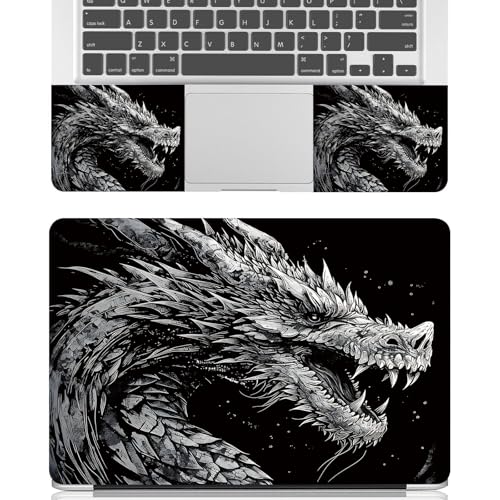 Universal Laptop Skin Sticker Decal for 11.6”12" 13" 13.3" 14" 15" 15.4" 15.6" Reusable Waterproof Scratch-Scratch Resistant Protective Vinyl Laptop Notebook Skin Stickers - Black Dragon - color: Black Dragon