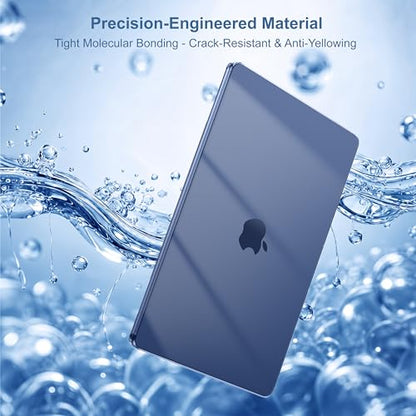 MOSISO Compatible with MacBook Air 13 inch Case M5 2026 M4 M3 M2 2025-2022 | A3449 A3240 A3113 A2681, Hard Shell&Keyboard Cover&Screen Film&Pouch for MacBook Air 13.6 inch Case, Crystal Midnight - color: Crystal Midnight