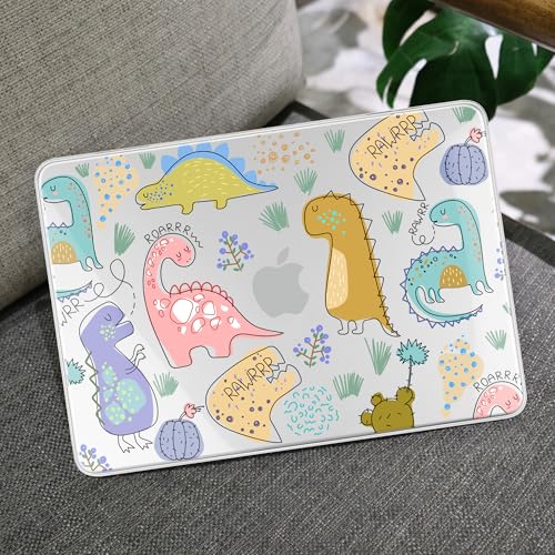 MEEgoodo Printed Case for New MacBook Neo 13 inch 2026 Release(Fit Model A3404), Laptop Hard Shell Cases with Keyboard Skin & Screen Protector & Webcam Covers, Funny Kids Dinosaurs - color: Funny Kids Dinosaurs