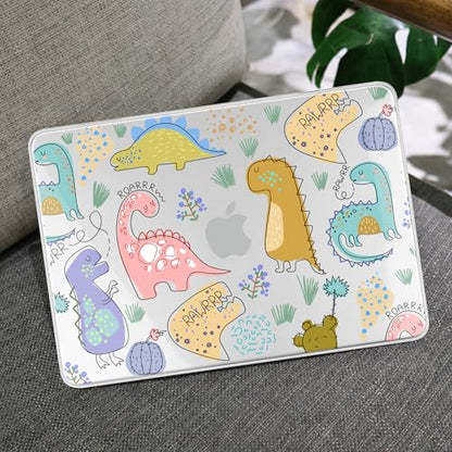 MEEgoodo Printed Case for New MacBook Neo 13 inch 2026 Release(Fit Model A3404), Laptop Hard Shell Cases with Keyboard Skin & Screen Protector & Webcam Covers, Funny Kids Dinosaurs - color: Funny Kids Dinosaurs