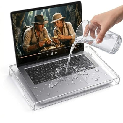 ULTECHNOVO Clear Keyboard Protector Acrylic Keyboard Dust Cover Transparent Cover for Laptop and Desktop Waterproof and Dirt-Proof Accessory for Home Office Use 15.74 X 10.43 X 1.57 in - size: 40.00X26.50X4.00CM