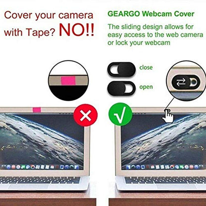 Webcam Cover, Ultra-Thin Camera Blocker Slider,Webcam Cover Slide Compatible with Laptop, Desktop, PC, Smartphone,Protect Your Privacy and Security - Black - color: Black (A)